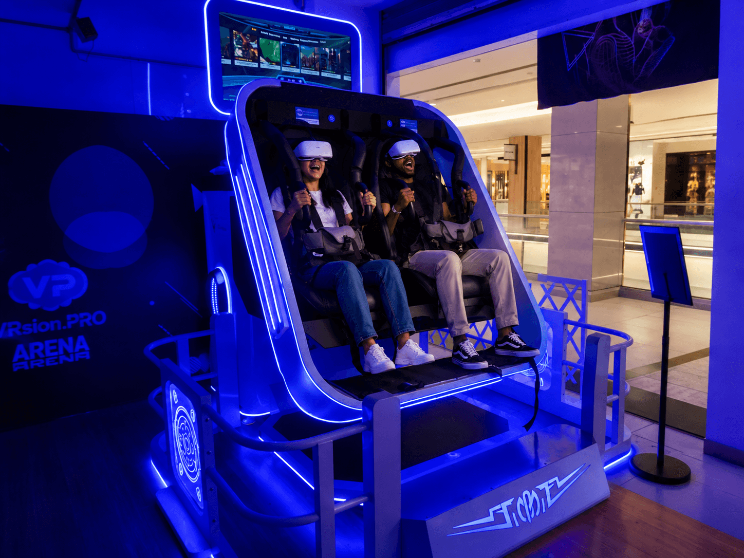Attraction VR en mouvement à 360 degrés