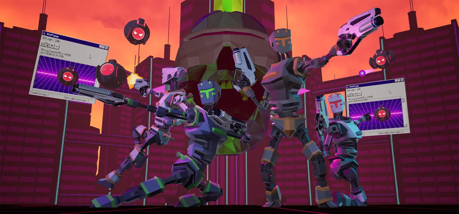 A futuristic competitive VR world