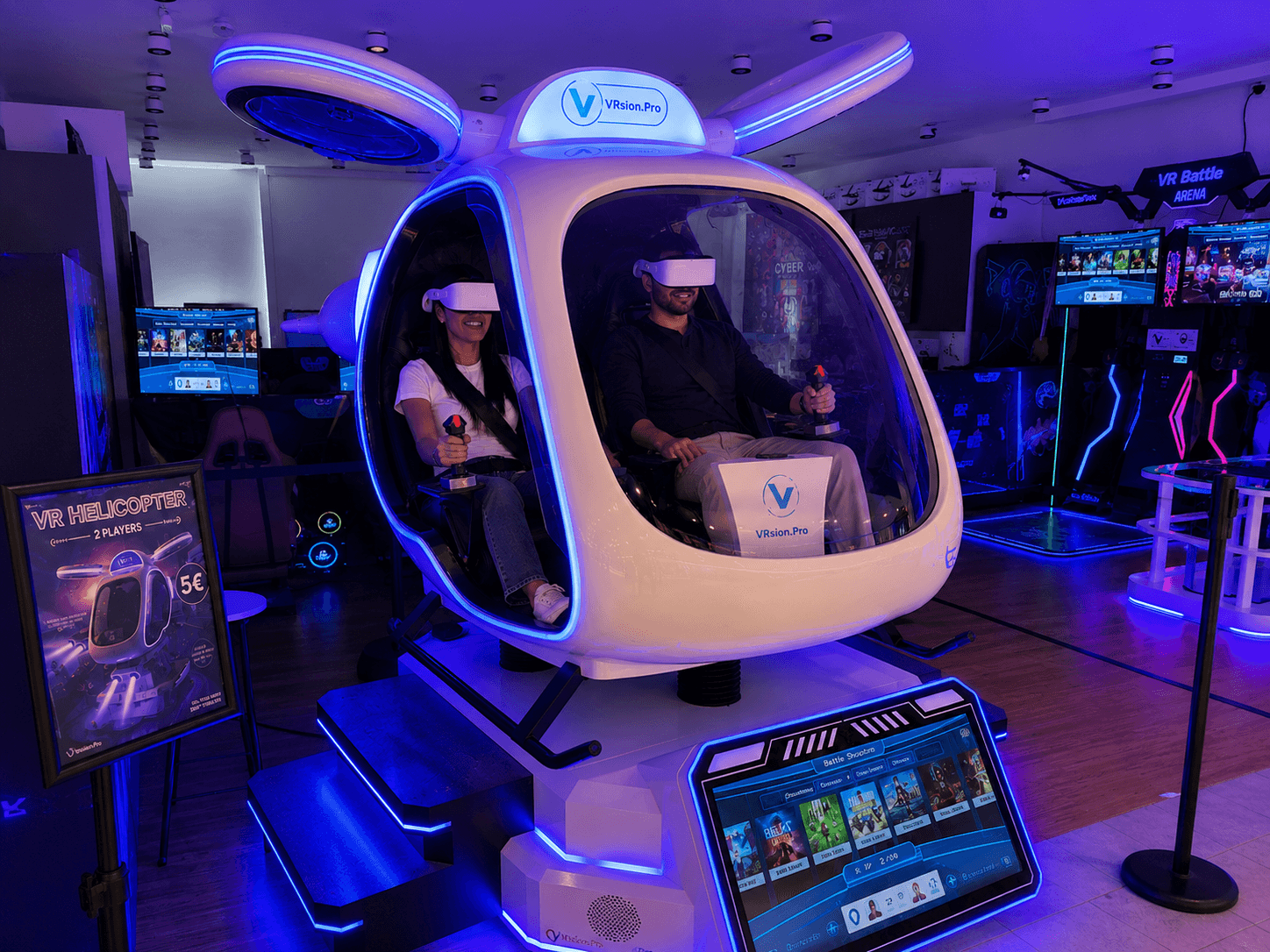 Simulateur de vol en hélicoptère VR